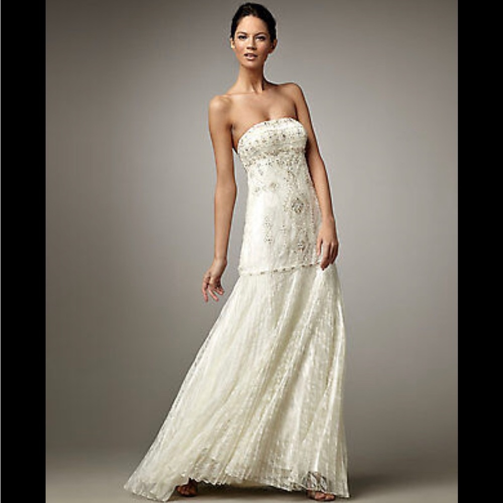 Sue Wong BHLDN Anthropology Wedding Dress beaded lace fairy